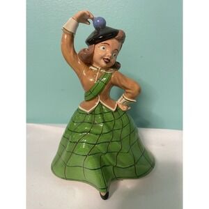 Vintage MCM 50s Ceramic Highland‎ Scottish Girl Dancer Holland Mold 6 x 7.5"